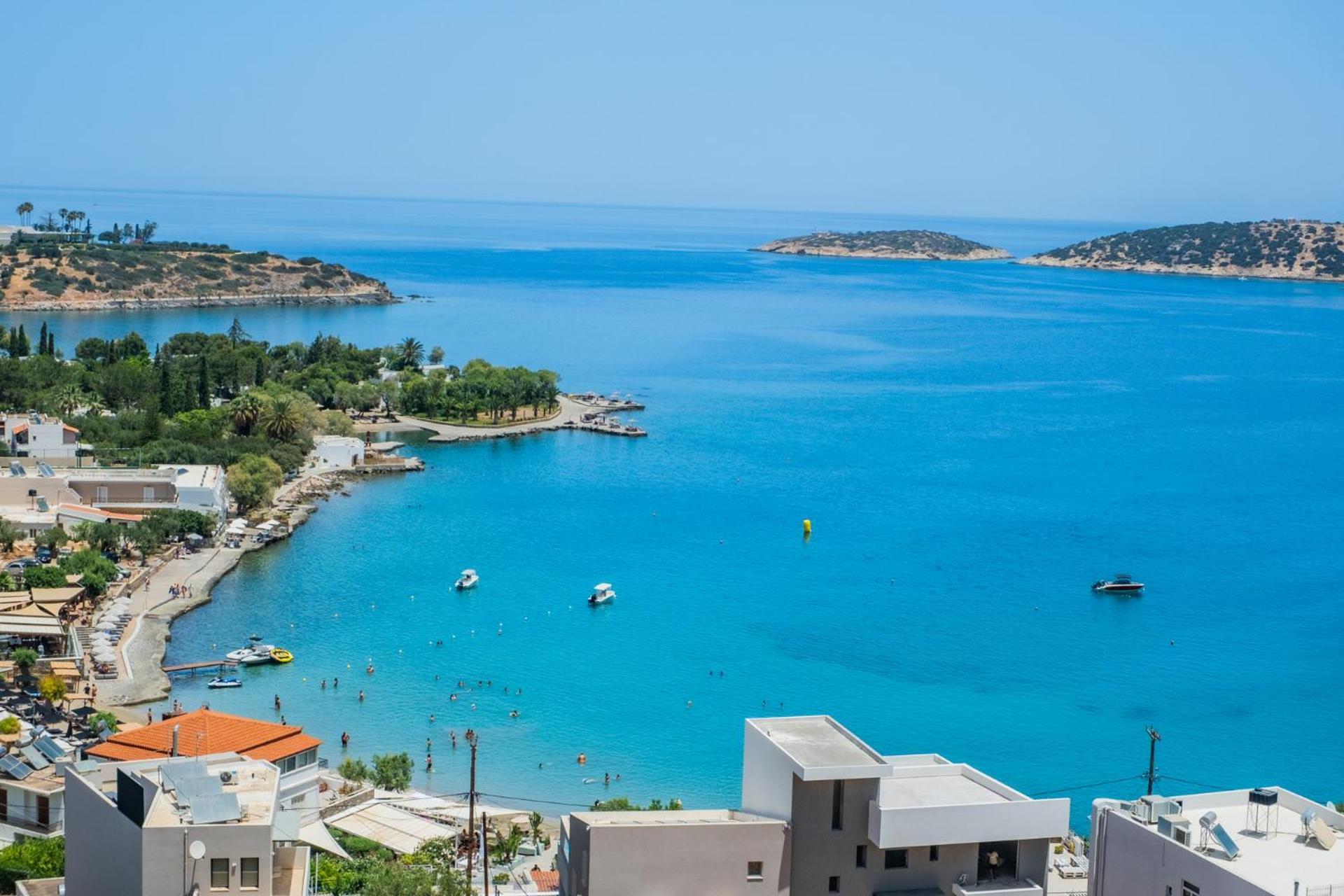 Thea Panoramic Sea View Apartment Agios Nikolaos  Luaran gambar
