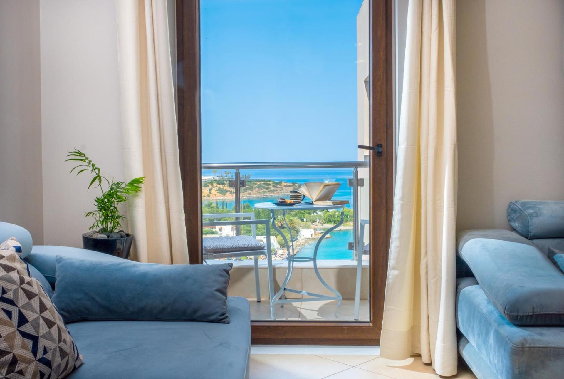 Thea Panoramic Sea View Apartment Agios Nikolaos  Luaran gambar