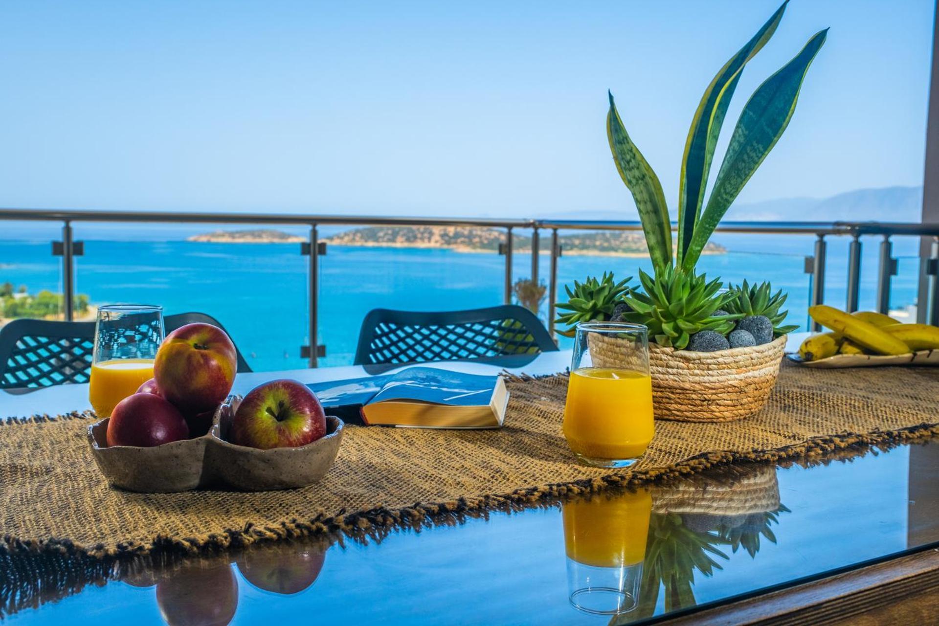 Thea Panoramic Sea View Apartment Agios Nikolaos  Luaran gambar